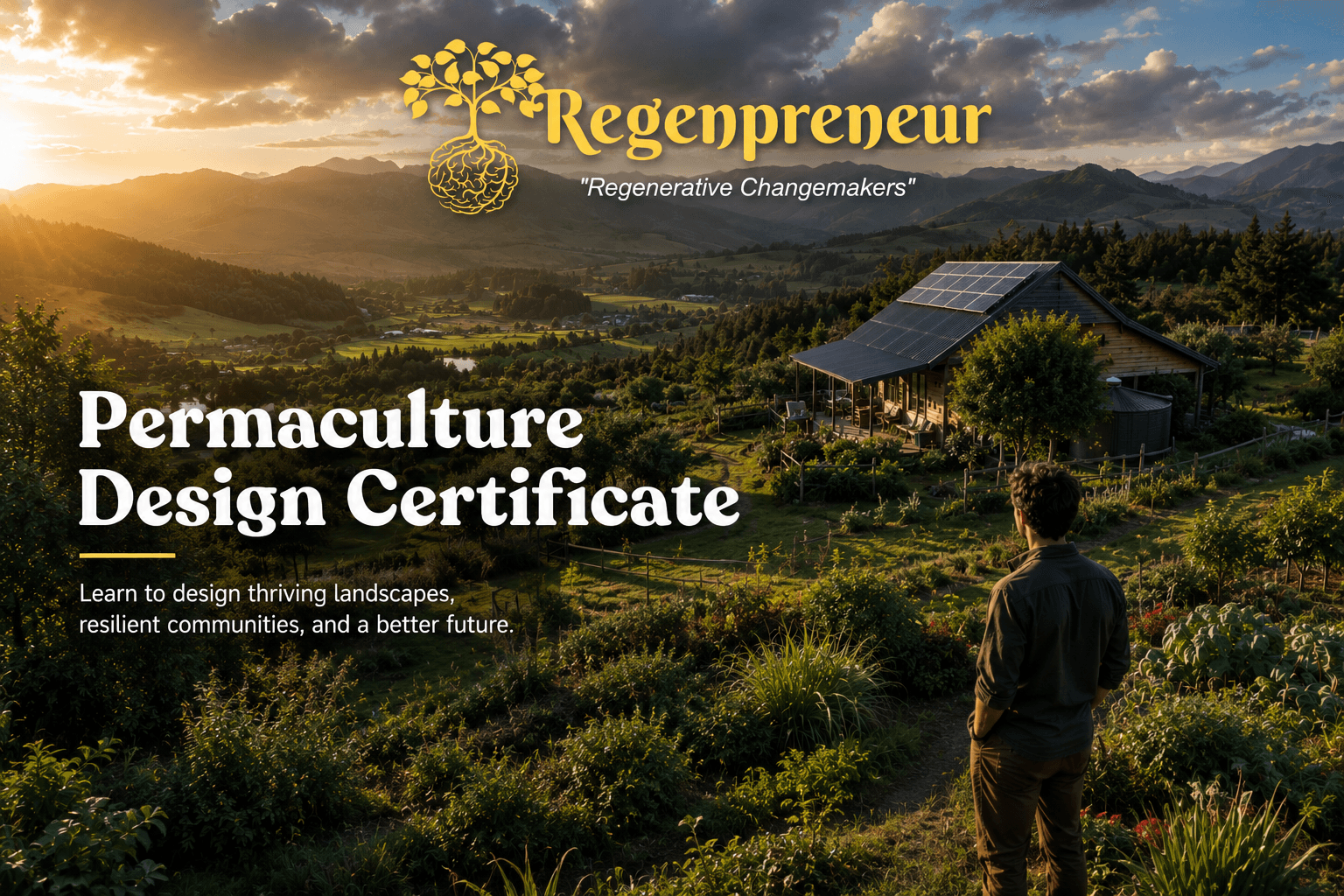Regenpreneur Permaculture Design Certificate — learn to design thriving landscapes, resilient communities, and a better future